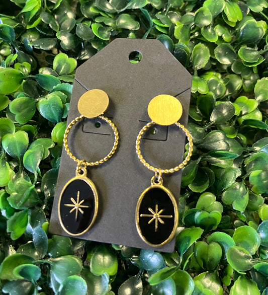 Black & Gold Earrings