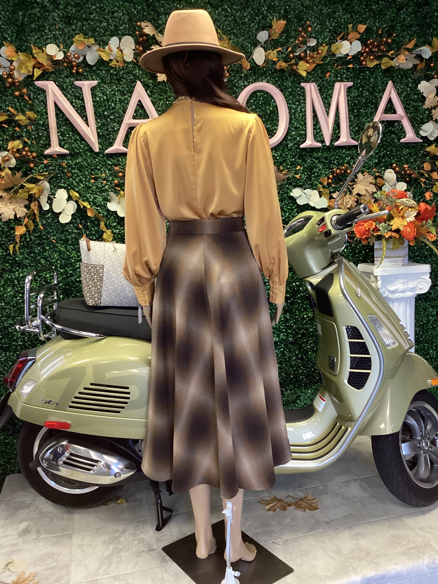 Fall Brown long skirt