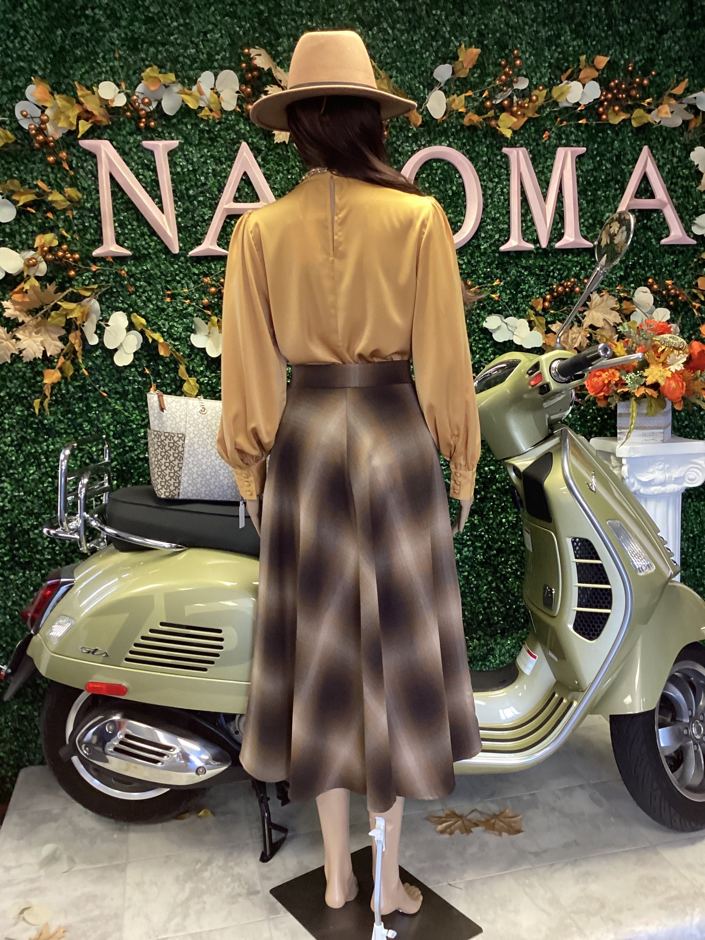 Fall Brown long skirt