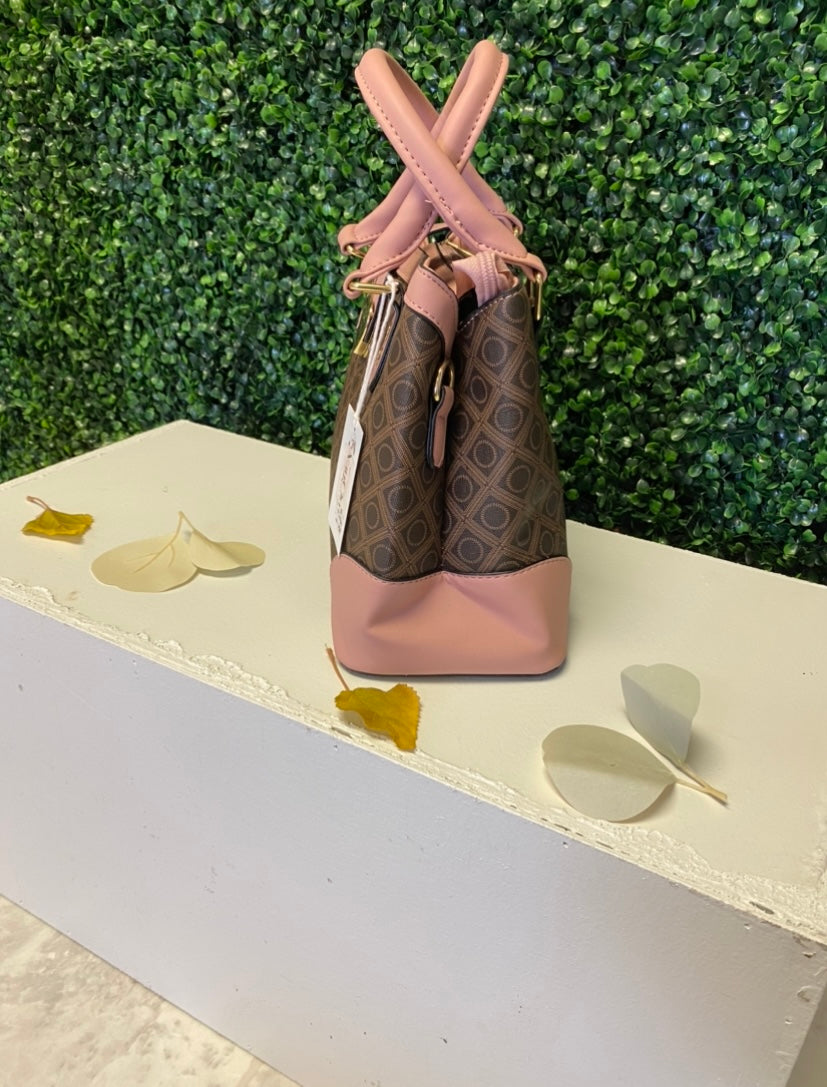 PINK AND BROWN TOTE