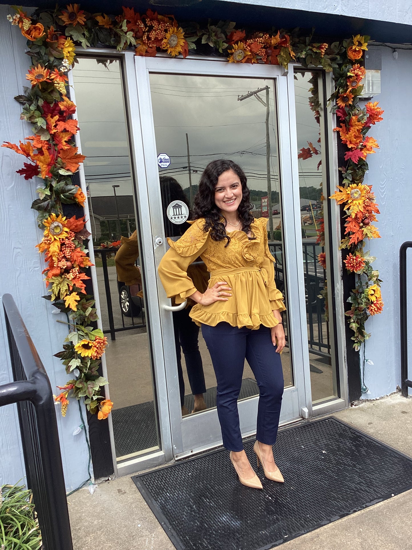 Fall Style Yellow Blouse